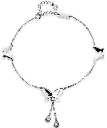 Oliver Weber Roztomilý řetízek na nohu Butterfly Steel 39102 + 2 měsíce na vrácení zboží