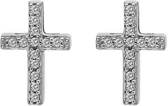 Hot Diamonds Stříbrné křížkové náušnice Micro Bliss DE552 + 2 měsíce na vrácení zboží