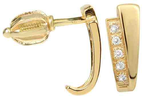 Brilio Náušnice ze žlutého zlata s krystaly 239 001 00575 + 2 měsíce na vrácení zboží