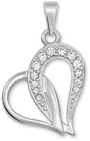 Brilio Přívěsek srdce s krystaly 249 001 00472 07 + 2 měsíce na vrácení zboží