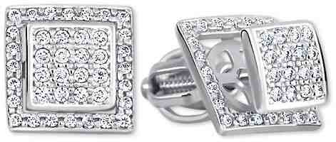 Brilio Čtvercové zlaté náušnice s čirými krystaly 2v1 239 001 00861 07 + 2 měsíce na vrácení zboží