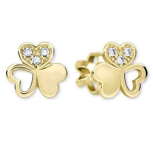 Brilio Zlaté srdíčkové s krystaly 239 001 00938 + 2 měsíce na vrácení zboží