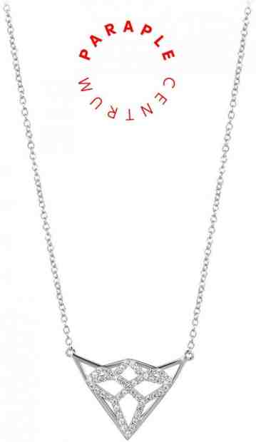 Silver Cat Charitativní stříbrný náhrdelník se zirkony SC292 - CENTRUM PARAPLE + 2 měsíce na vrácení zboží