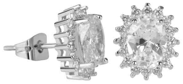 Troli Třpytivé náušnice s čirými krystaly + 2 měsíce na vrácení zboží