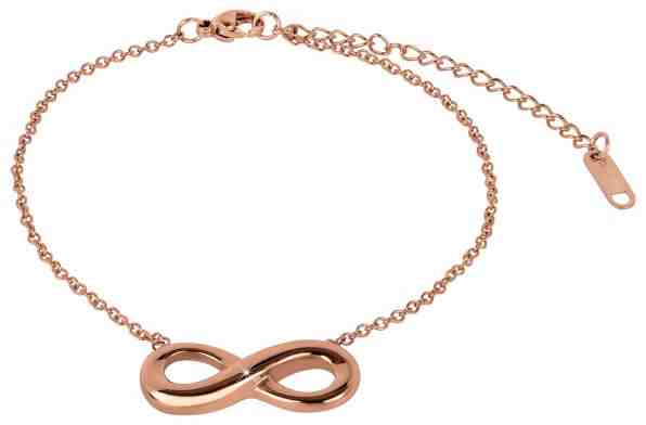 Troli Růžově pozlacený ocelový náramek Nekonečno + 2 měsíce na vrácení zboží