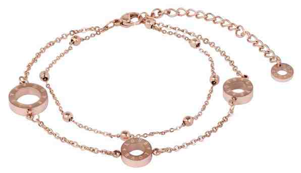 Troli Dvojitý bronzový náramek z oceli Love + 2 měsíce na vrácení zboží