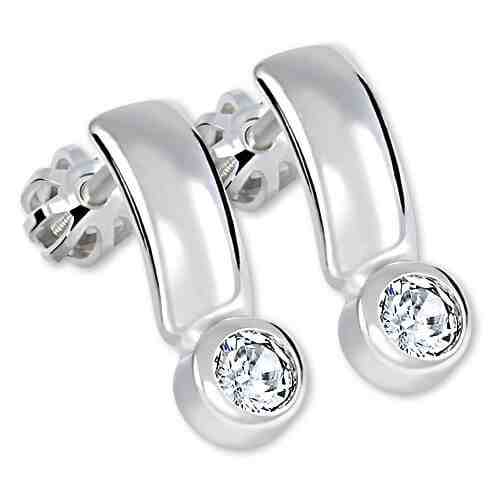 Brilio Silver Módní náušnice pro ženy 436 001 00154 04 + 2 měsíce na vrácení zboží