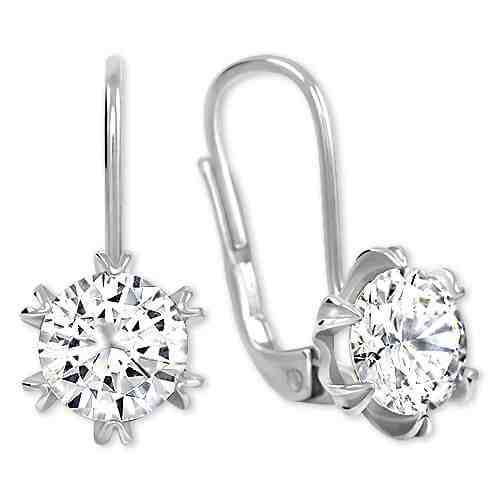 Brilio Silver Třpytivé náušnice s krystalem 436 001 00407 04 + 2 měsíce na vrácení zboží