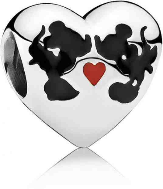 Pandora Stříbrný korálek Disney Polibek Minnie a Mickeyho 791443ENMX + 2 měsíce na vrácení zboží
