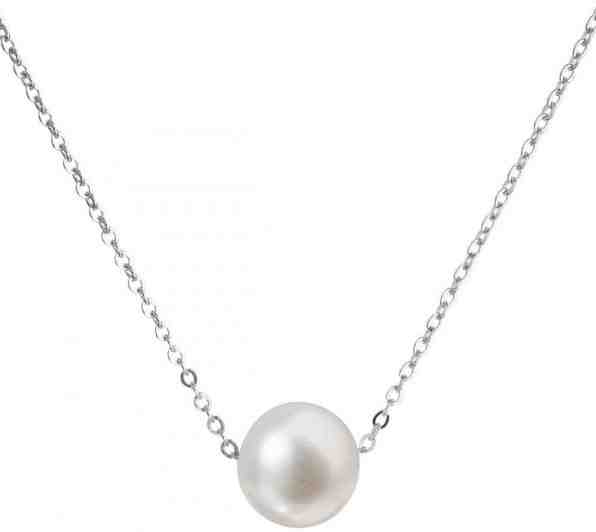Evolution Group Stříbrný náhrdelník s pravou perlou Pavona 22023.1 (řetízek, přívěsek) + 2 měsíce na vrácení zboží