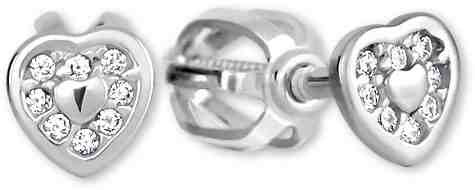 Brilio Zlaté náušnice Srdíčka s krystaly 239 001 00724 07 + 2 měsíce na vrácení zboží