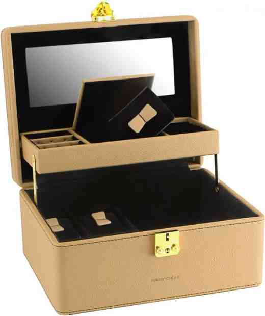 Friedrich Lederwaren Šperkovnice béžová/černá Ascot 20124-8 + 2 měsíce na vrácení zboží