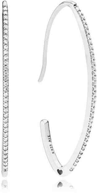 Pandora Stříbrné náušnice kruhy s třpytivými kamínky 297691CZ + 2 měsíce na vrácení zboží