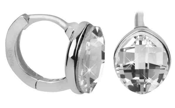 Evolution Group Stříbrné náušnice s krystaly Swarovski 31261.1 + 2 měsíce na vrácení zboží