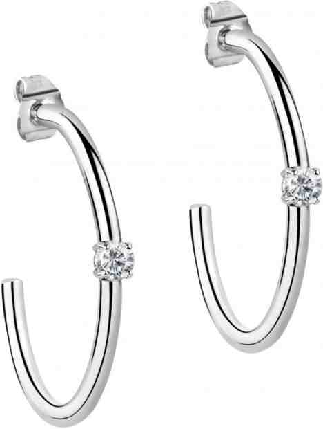 Morellato Půlkruhové náušnice s krystalem Cerchi SAKM22 + 2 měsíce na vrácení zboží