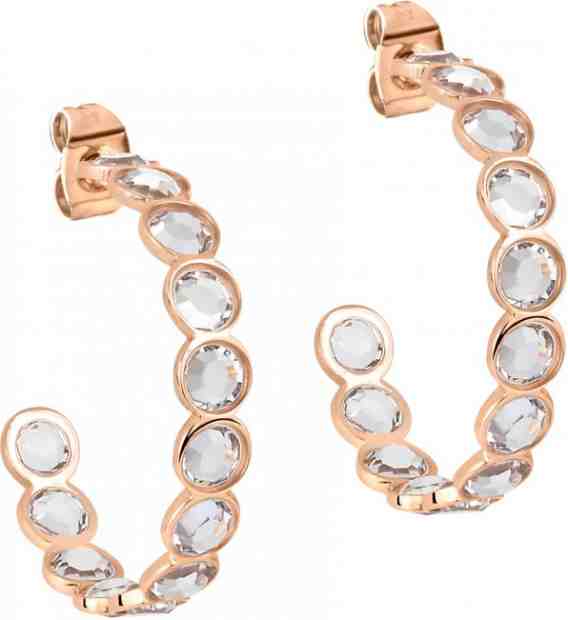 Morellato Půlkruhové náušnice s krystaly Cerchi SAKM33 + 2 měsíce na vrácení zboží