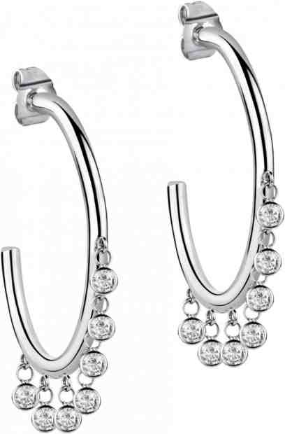 Morellato Půlkruhové náušnice s krystaly Cerchi SAKM42 + 2 měsíce na vrácení zboží