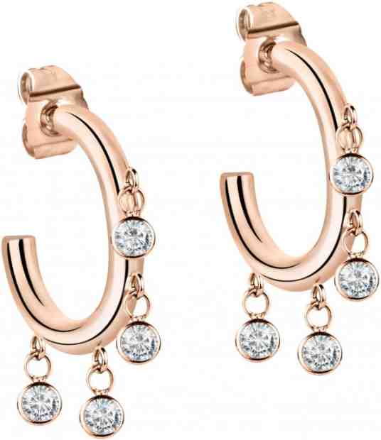 Morellato Půlkruhové náušnice s krystaly Cerchi SAKM54 + 2 měsíce na vrácení zboží