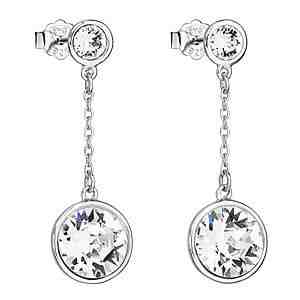 Evolution Group Stříbré náušnice s krystaly 31269.1 + 2 měsíce na vrácení zboží