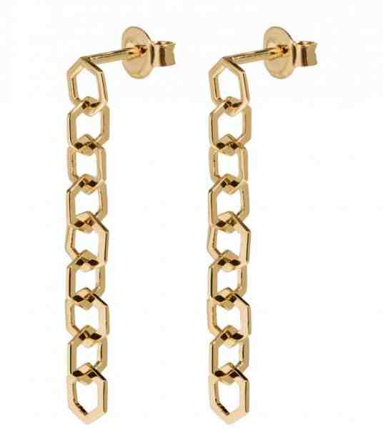 Cluse Stříbrné visací náušnice složené z hexagonů CLJ51009 + 2 měsíce na vrácení zboží