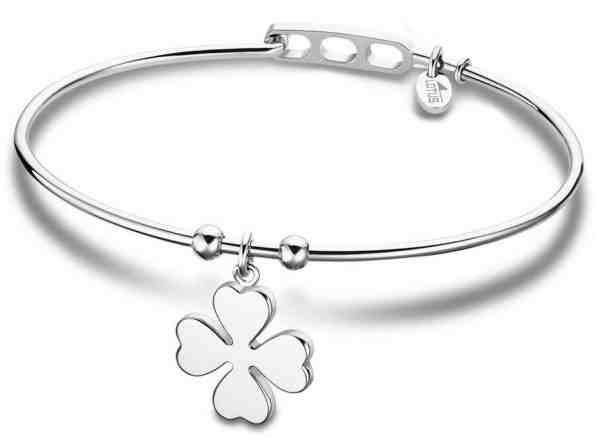 Lotus Style Pevný ocelový náramek Čtyřlístek LS2015-2/1 + 2 měsíce na vrácení zboží