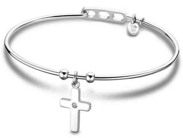 Lotus Style Pevný ocelový náramek Křížek LS2015-2/4 + 2 měsíce na vrácení zboží