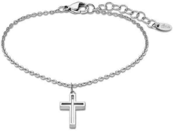 Lotus Style Ocelový náramek s křížkem LS2007-2/1 + 2 měsíce na vrácení zboží