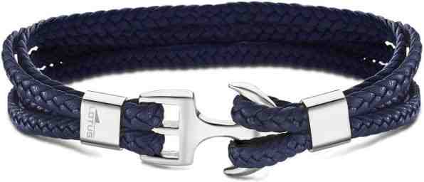 Lotus Style Tmavě modrý kožený náramek s kotvou LS2006-2/2 + 2 měsíce na vrácení zboží