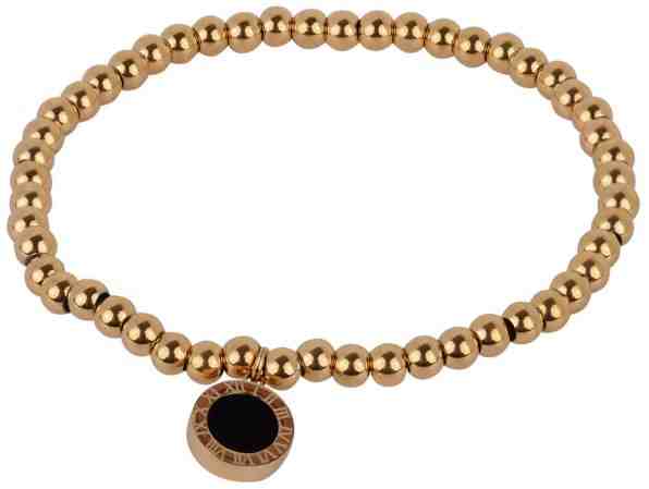 Troli Pozlacený kuličkový náramek s oboustranným přívěskem + 2 měsíce na vrácení zboží
