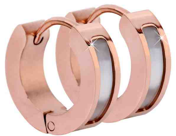 Troli Bronzové náušnice s perletí + 2 měsíce na vrácení zboží