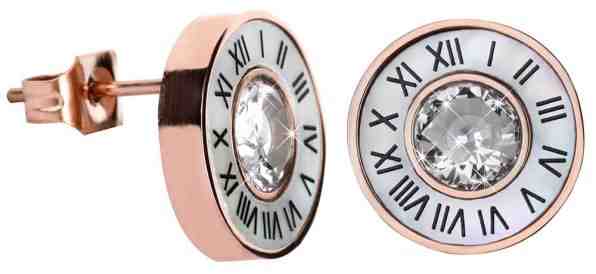 Troli Bronzové náušnice pecky s římskými číslicemi II. + 2 měsíce na vrácení zboží