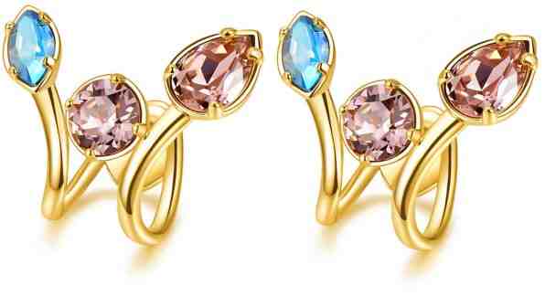 Brosway Stylové pozlacené náušnice s krystaly Affinity BFF81 + 2 měsíce na vrácení zboží