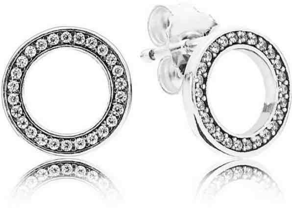Pandora Kruhové náušnice s krystaly 290585CZ + 2 měsíce na vrácení zboží