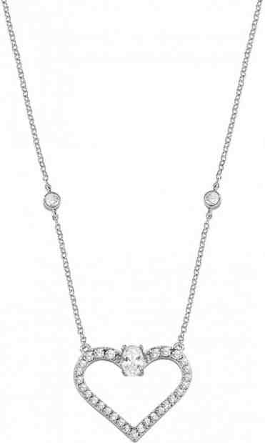Morellato Stříbrný náhrdelník s třpytivým srdíčkem Cuori SAIV02 + 2 měsíce na vrácení zboží