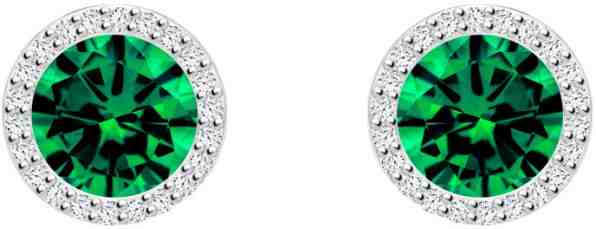 Preciosa Stříbrné náušnice Lynx Emerald 5269 66 + 2 měsíce na vrácení zboží