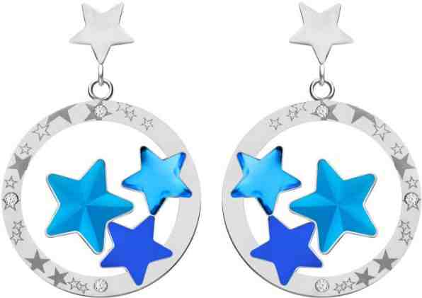 Preciosa Výrazné ocelové náušnice Virgo Akva 7341 67 + 2 měsíce na vrácení zboží