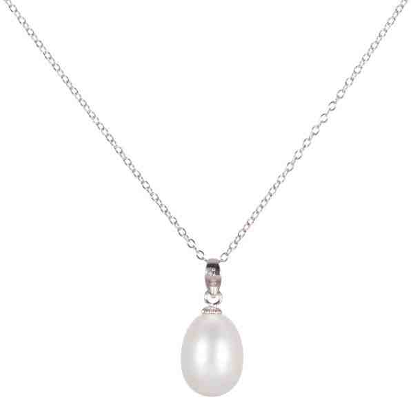 JwL Luxury Pearls Stříbrný náhrdelník s pravou perlou JL0436 (řetízek, přívěsek) 55 cm + 2 měsíce na vrácení zboží