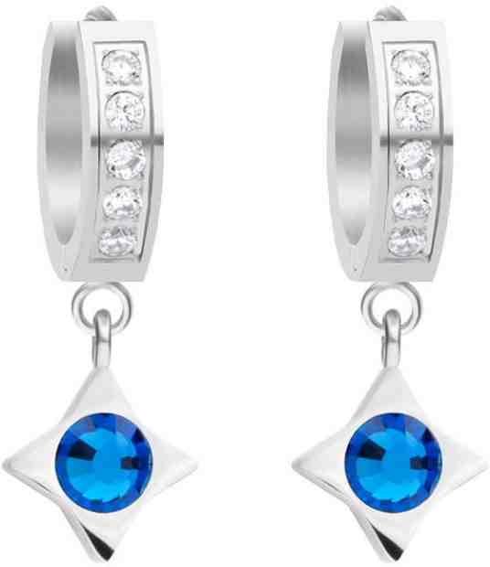 Preciosa Ocelové náušnice s modrými hvězdičkami Gemini 7331 54 + 2 měsíce na vrácení zboží