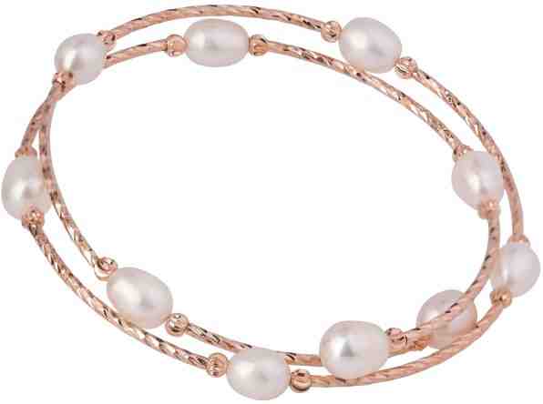 JwL Luxury Pearls Bronzový náramek s pravými perlami JL0493 + 2 měsíce na vrácení zboží