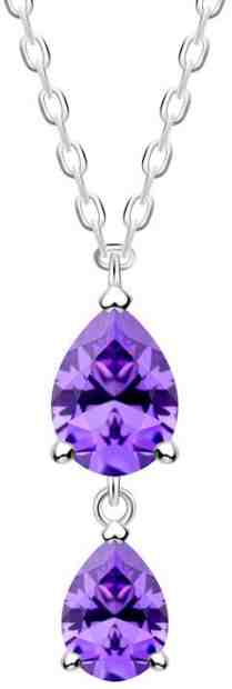 Preciosa Jemný stříbrný náhrdelník Lyra Violet 5264 56 (řetízek, přívěsek) + 2 měsíce na vrácení zboží