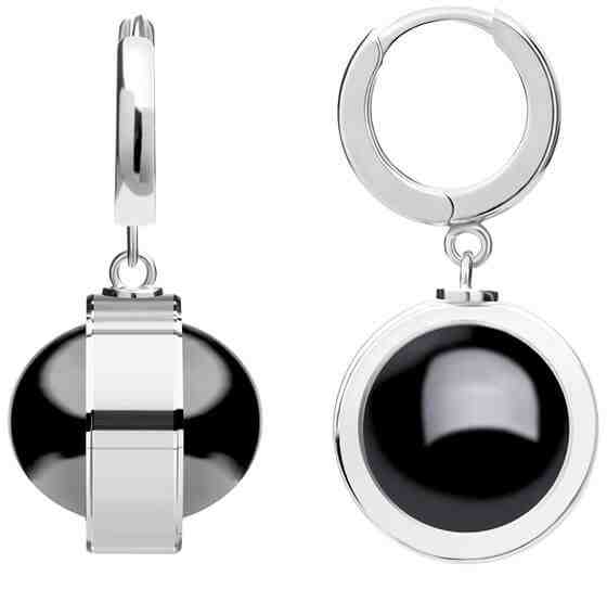 Preciosa Unikátní stříbrné náušnice Singularis Hematit 6117 48 + 2 měsíce na vrácení zboží