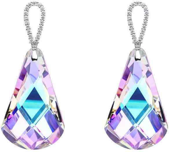 Preciosa Výrazné stříbrné náušnice Cygnus Vitrail Light 6114 43 + 2 měsíce na vrácení zboží
