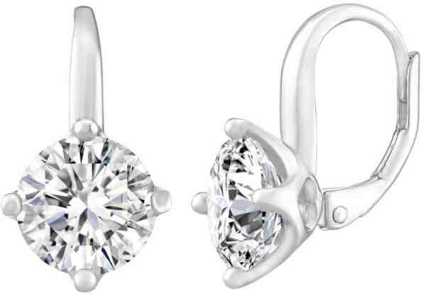 Silvego Stříbrné náušnice LILA s čirým zirkonem LPS0620 L: (2 x 1,1 cm) + 2 měsíce na vrácení zboží