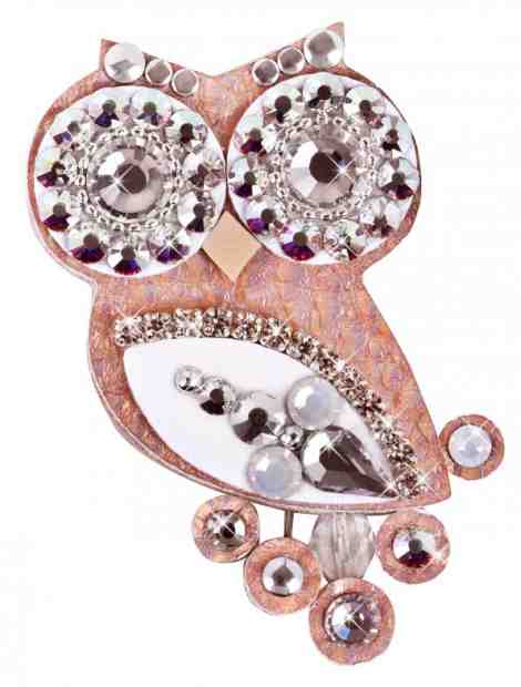 Sovičky Malá soví brož starorůžová + 2 měsíce na vrácení zboží