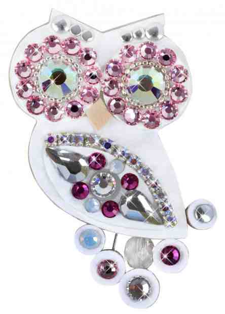 Sovičky Malá soví brož bílo-růžová + 2 měsíce na vrácení zboží