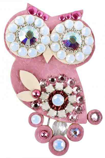 Sovičky Malá soví brož tmavě růžová + 2 měsíce na vrácení zboží