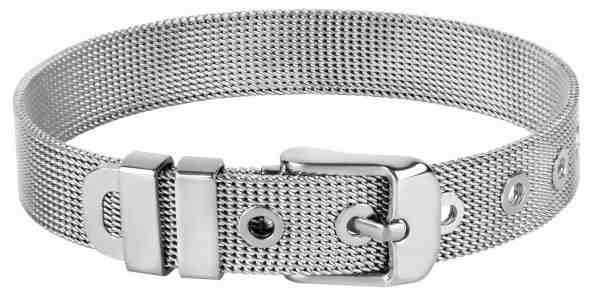 Troli Ocelový náramek "mesh" na navlékání přívěsků stříbrný Unique + 2 měsíce na vrácení zboží