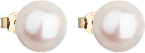 Evolution Group Zlaté náušnice pecky s pravými perlami Pavona 921043.1 + 2 měsíce na vrácení zboží