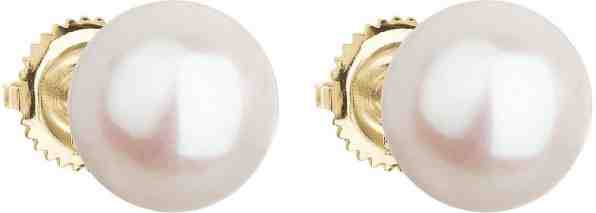 Evolution Group Zlaté náušnice s pravými perlami Pavona 921005.1 + 2 měsíce na vrácení zboží