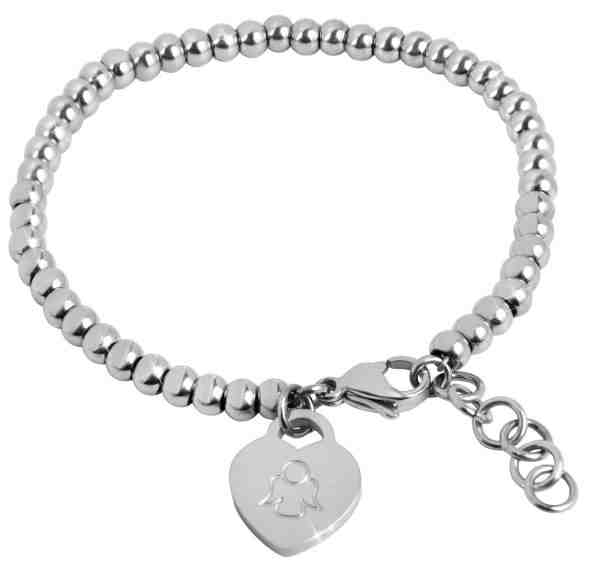 Troli Ocelový kuličkový náramek s andělem strážným + 2 měsíce na vrácení zboží
